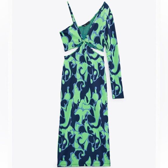 ZARA CUT-OUT JACQUARD DRESS - Picture 5 of 6